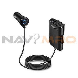NEXONE 차량용 연장형 4포트 USB 고속충전기 NX-380 블랙