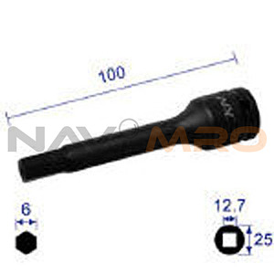 육각 렌치 소켓 (롱 타입) (삽입각 12.7mm)