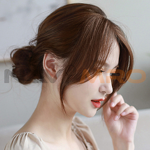 C컬 옆머리 똑딱이 부분가발