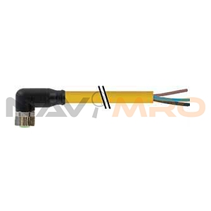 M8 female 90° A-cod. with cable
