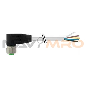 M12 female 90° A-cod. with cable