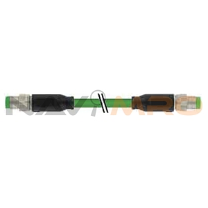 M8 male 0° / M8 male 0° A-cod. shielded