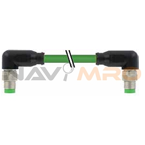 M8 male 90° / M8 male 90° A-cod. shielded
