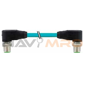 M12 male 90° / M12 male 90° D-cod. shielded