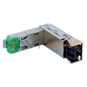 RJ45 Heavy Duty male 90° up IDC