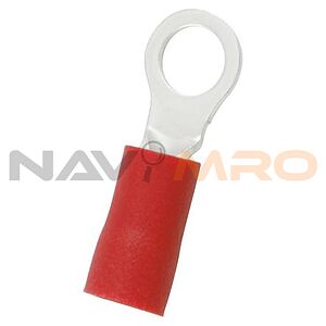 RS PRO Insulated Ring Terminal, 4.3mm Stud Size, 0.5mm² to 1.5mm² Wire Size, Red