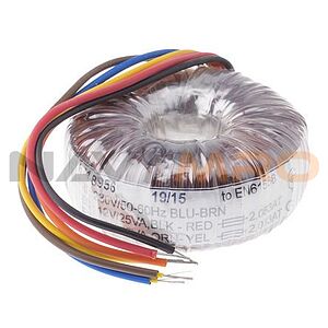 RS PRO 2 x 115V ac, 2 x 45V ac Toroidal Transformer, 500VA 2 Output