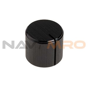 RS PRO 16mm Black Potentiometer Knob for 6.4mm Shaft Splined