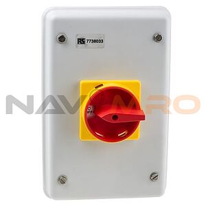 RS PRO 4P Pole Panel Mount Isolator Switch - 40A Maximum Current, IP54