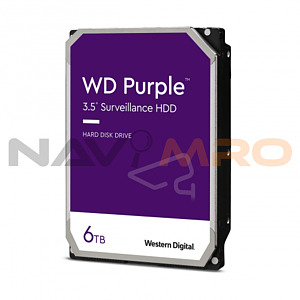WD PURPLE HDD 6TB (WD63PURU/3.5HDD/SATA3/5040rpm/256MB/PMR)