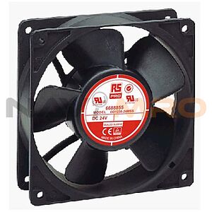 RS PRO Axial Fan, 24 V dc, DC Operation, 163.1m³/h, 4.8W, 230mA Max, 120 x 120 x 38mm