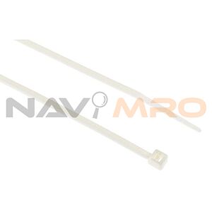 RS PRO Cable Tie, 100mm x 2.5 mm, White Nylon, Pk-100