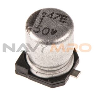 Nippon Chemi-Con 1uF Aluminium Electrolytic Capacitor 50V dc, Surface Mount - EMVE500ADA1R0MD55G