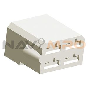 TE Connectivity, AMP FASTIN-FASTON 4 Way Nylon 66 Crimp Terminal Housing, 6.35mm Tab Size, Natural