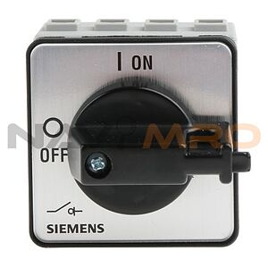 Siemens 3P+N Pole Panel Mount Isolator Switch - 16A Maximum Current, 7.5kW Power Rating, IP65