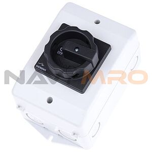 Siemens 3P Pole Isolator Switch - 25A Maximum Current, 9.5kW Power Rating, IP65