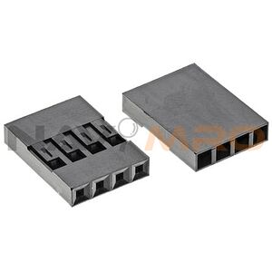 Amphenol Communications Solutions, Mini-PV Female Connector Housing, 2.54mm Pitch, 4 Way, 1 Row