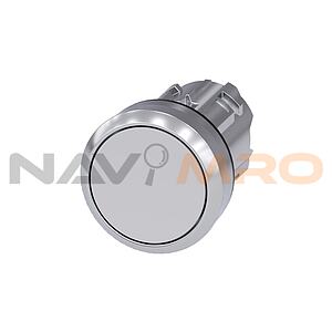 SIRIUS ACT Series White Momentary Push Button Head, 22mm Cutout, IP66, IP67, IP69K (3SU1050-0AB60-0AA0)