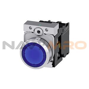 SIRIUS ACT Series Illuminated Push Button Complete Unit, NO, 22mm Cutout, IP66, IP67, IP69(IP69K / 3SU1153-0AB50-1BA0)