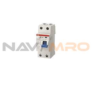 RCCB, 63A, 2 Pole, 100mA, Type A, 230/400V ac (2CSF202201R2630  F202 A S-63/0,1)
