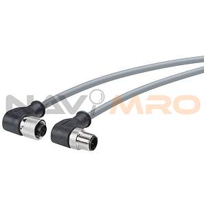 Right Angle Male M12 to Right Angle Female M12 Sensor Actuator Cable, 15m (6XV18015GN15)