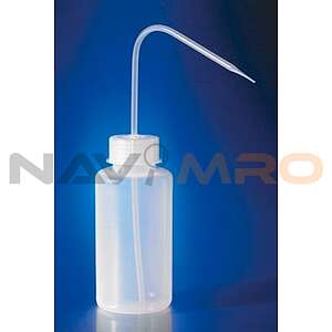 500mL Reusable Plastic Wide Mouth Wash Bottle, Low Density PLyethylene with GLㅡ63 PP Screw Cap (1300P-1LW)