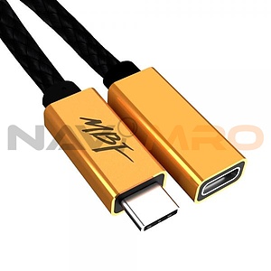 Type-C 3.1 Gen2 to Type-C 3.1 Gen2 M/F 연장케이블, 골드메탈, MBF-U31MF-15 (블랙/1.5m)