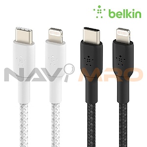 Type-C to 라이트닝 8핀 20W 고속 충전케이블, 부스트업 브레이디드, CAA004bt1MWH (화이트/1m)