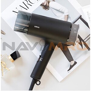 (법인전용) 유닉스 메탈티 무광블랙 1700W 접이식 헤어 드라이기 UN-A1610N