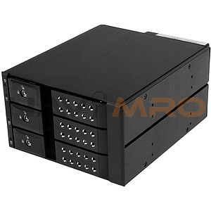 3x 3.5인치 SAS 2.0/SATA 3.0 HDD 하드 디스크 드라이브 대응 모바일 랙 알루미늄 케이스 채용 이너 트레이 불필요 핫 스왑 대응