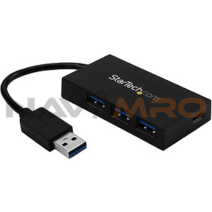 4 포트 USB 3.0 허브 USB A - 3x USB A / 1x USB-C 전원 어댑터 포함