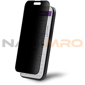 iPhone 15 Pro Max 전용 유리 필름/4방향 프라이버시/시야각 60도/블루 라이트 컷/종횡 터치 대응/자기 흡착 가이드 테두리 첨부/엿보기 방지 액정 보호 강화 유리