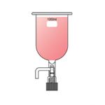 비이커 환저형 반응조 하부 (콕크부착형)