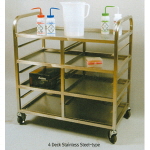 핸들타입 대형 4단 카트 (수직핸들타입, Large 4-deck Stainless steel Heavy-duty Cart)