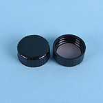 킴블 스크류 캡 (Black Phenolic PTFE Faced Rubber Lined)