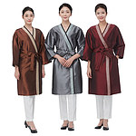 NP 삼단 배색 가운