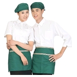 청녹 두줄 띠 미니 앞치마