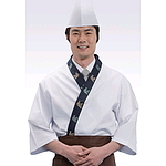 배색 나염 일식 조리복