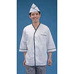블랙 파이핑 남성 조리복