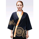 남여공용 우산모양 나염 일식 조리복