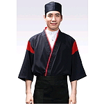 남여공용 배색 나염 일식 조리복