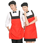 적색 검정 X 앞치마