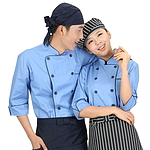 소라 곤 파이핑 더블 칠부 조리복