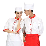 백 적 파이핑 싱글칠부 조리복