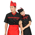검적 가슴두줄 싱글반팔 조리복