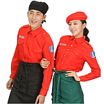 적색 BAR 긴팔셔츠