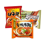 안성탕면+얼큰한 너구리+올리브짜파게티
