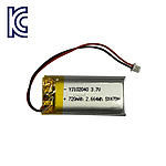 리튬폴리머 KC인증 충전지 YJ102040 720mAh