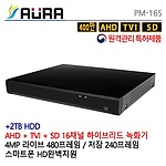 16채널 하이브리드 녹화기 (하드 2TB 포함/PM-16S)
