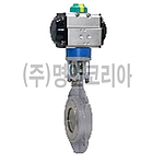 실린더 버터플라이밸브 웨이퍼 (더블/스텐/솔밸브장착형)